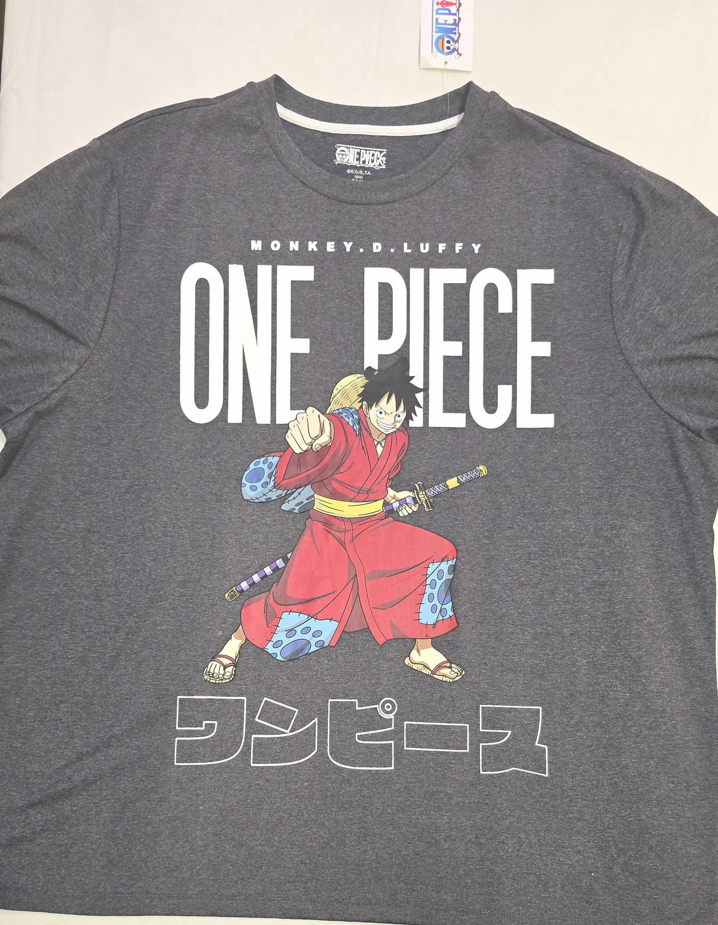 T-Shirt - ONE PIECE - MONKEY D. LUFFY - WANO - Taglia 3XL GRIGIA