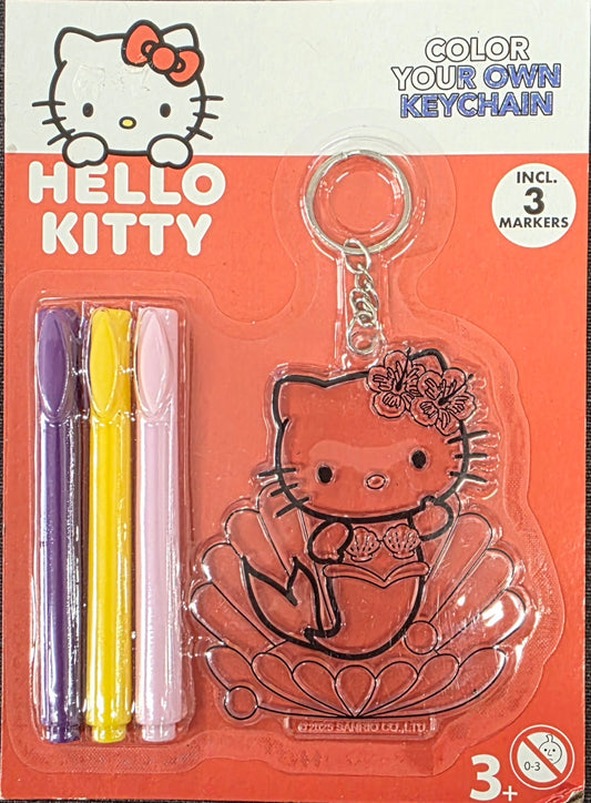 HELLO KITTY - Portachiavi da Colorare