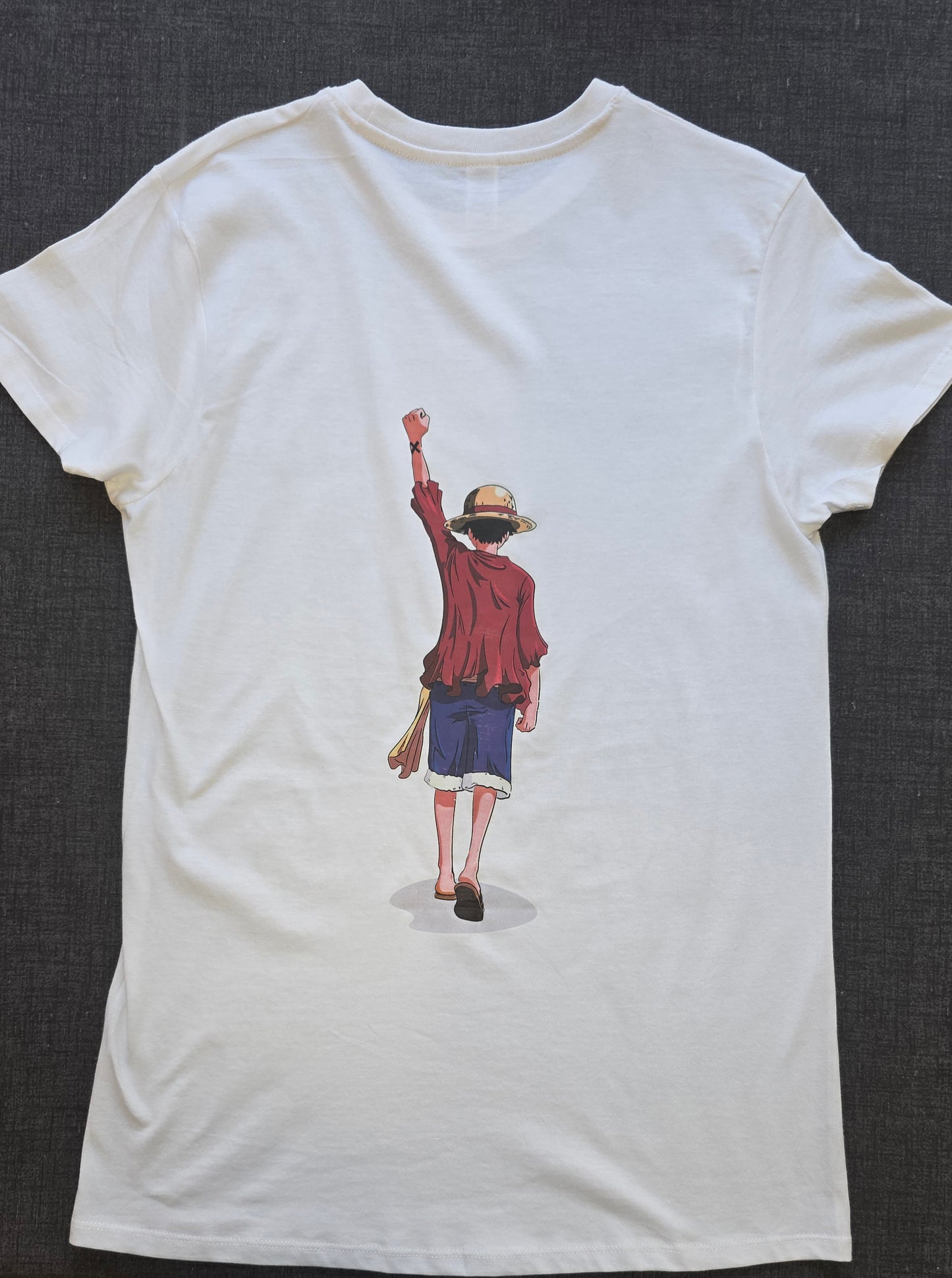 T-Shirt Lama's Store - Roly - ONE PIECE - LUFFY - Taglia S Bianca