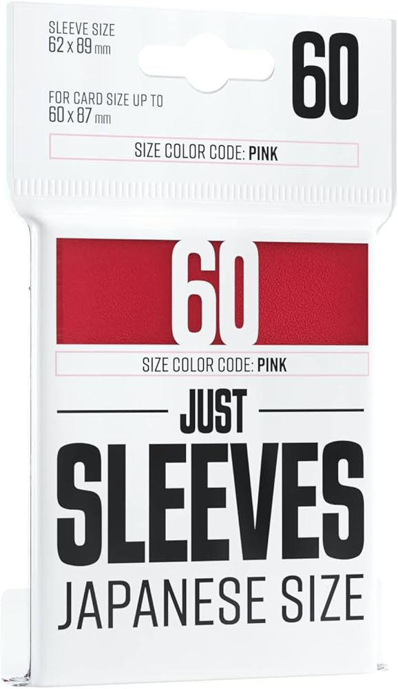 Gamegenic Just Sleeve - Japanese size Card Sleeves - rosso (60 Sleeves)
