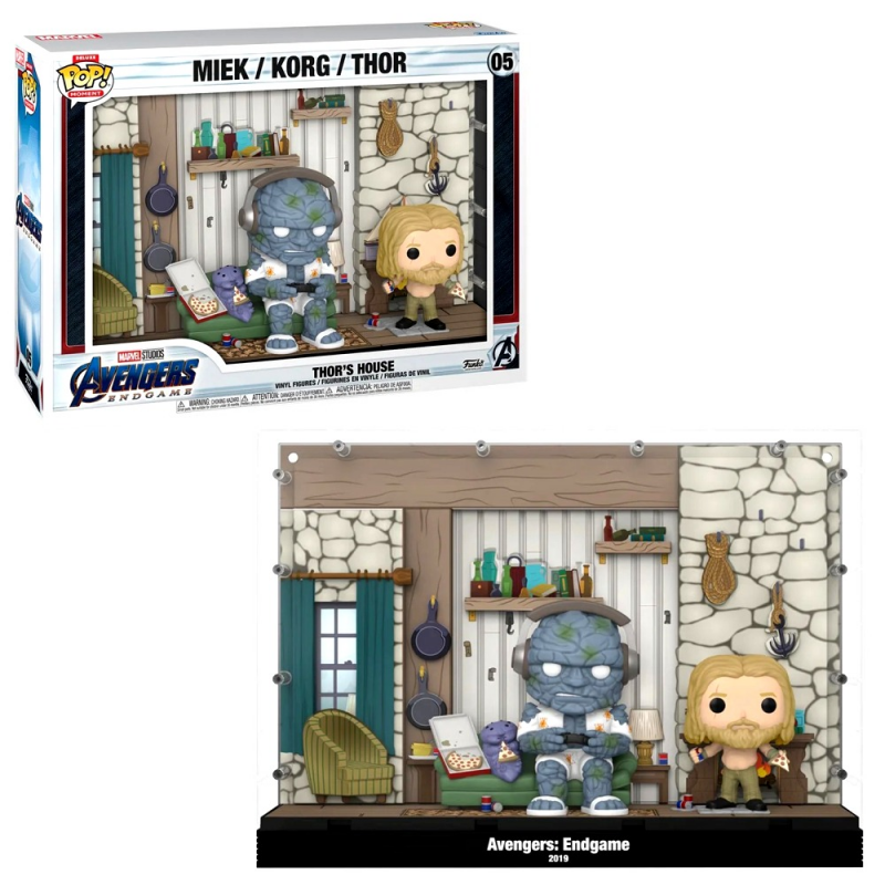 Funko Pop - Avengers Endgame - 05 Miek / Korg / Thor - Thor House