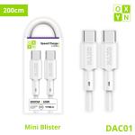 OXYN - Cavo TYPE C + TYPE C - 200 cm 60W