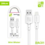 OXYN - Cavo USB + Lightning - 200 cm 2.1 A