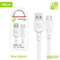 OXYN - Cavo USB + TYPE C - 200 cm 2.1 A