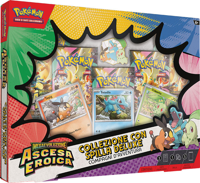 POKEMON - MEGAEVOLUZIONE ASCESA EROICA - Collezione con Spilla Deluxe - Compagni d'avventura - IT
