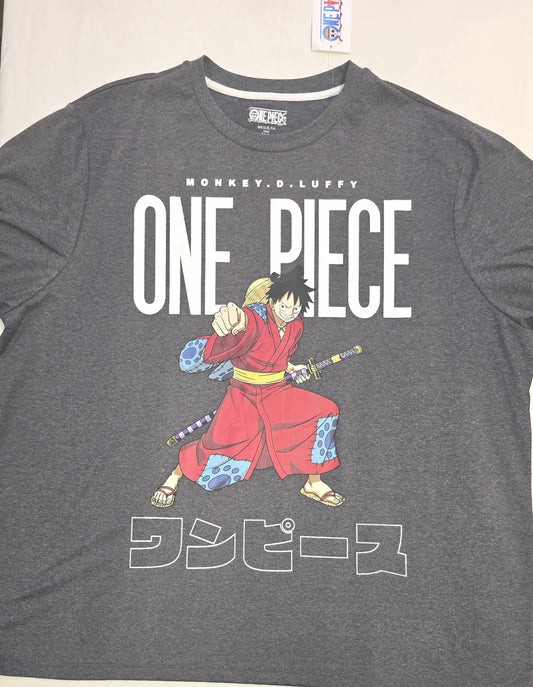 T-Shirt - ONE PIECE - MONKEY D. LUFFY - WANO - Taglia 3XL GRIGIA