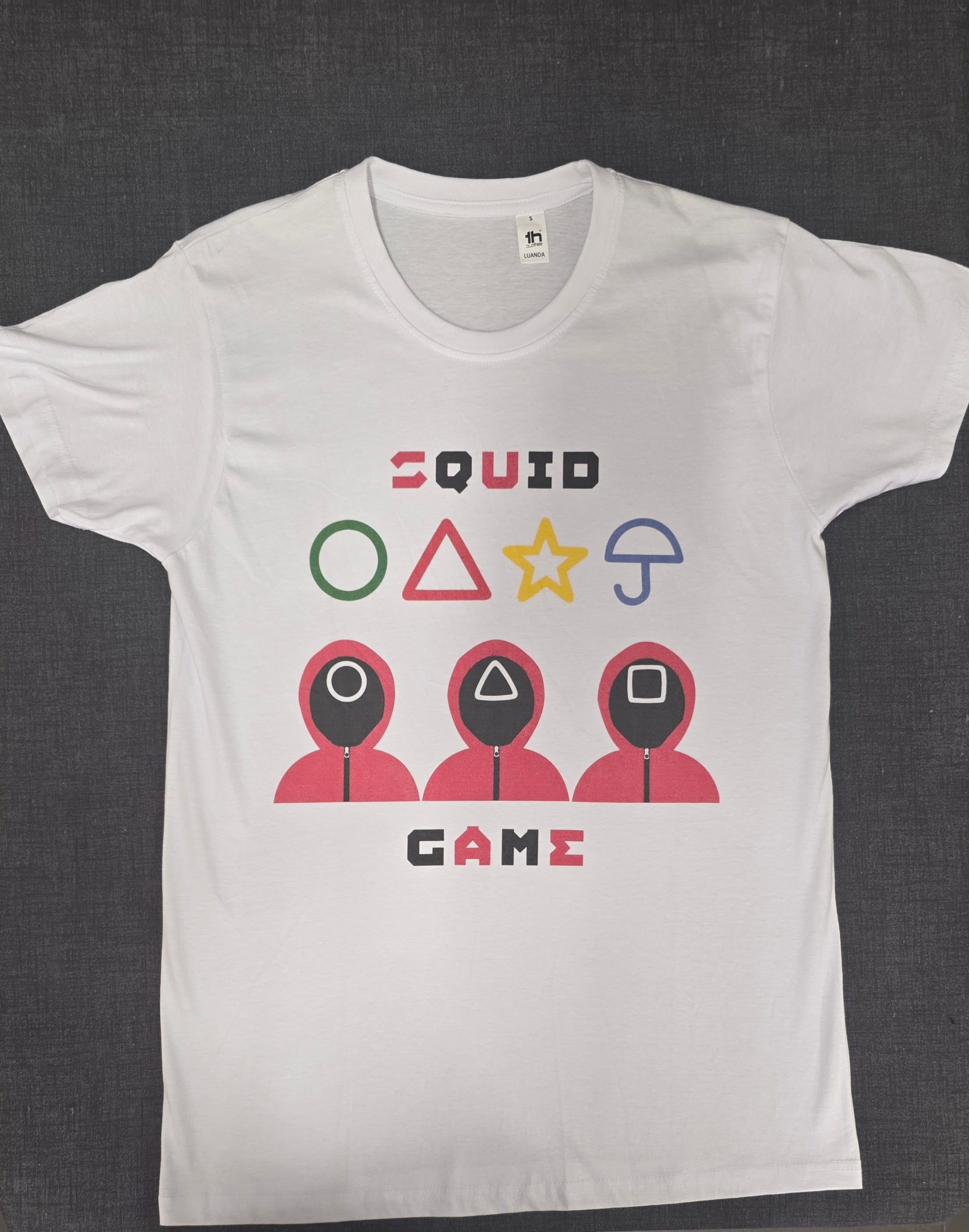 T-Shirt - TH CLOTHES - Squid Game - Taglia S Bianca