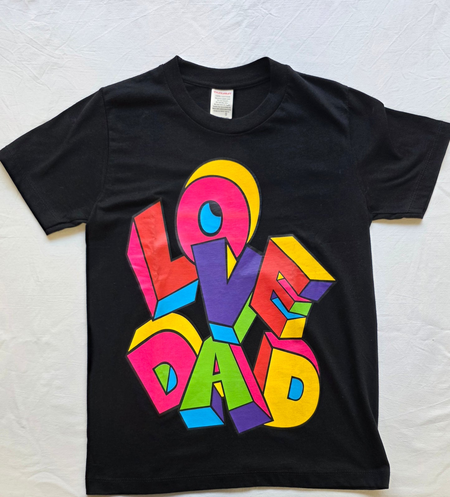 T-Shirt Bimbo - Thanabat - Love Dad Taglia S Nera