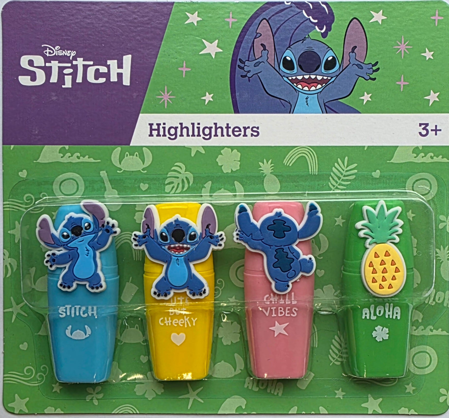 Disney - Set Evidenziatori - 4 pezzi vari colori STITCH