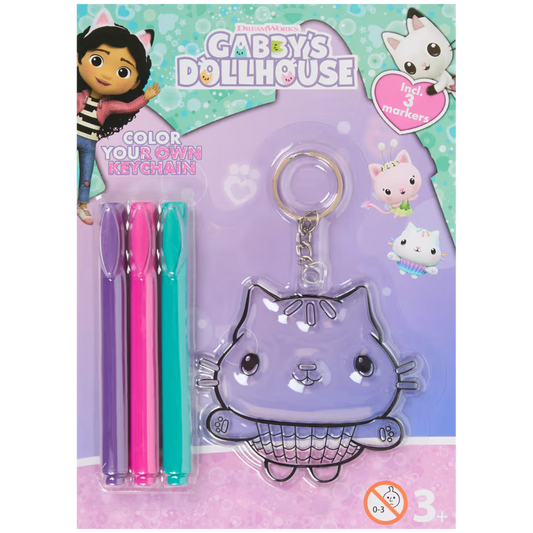 Gabby's Dollhouse - Gattino - Portachiavi da Colorare