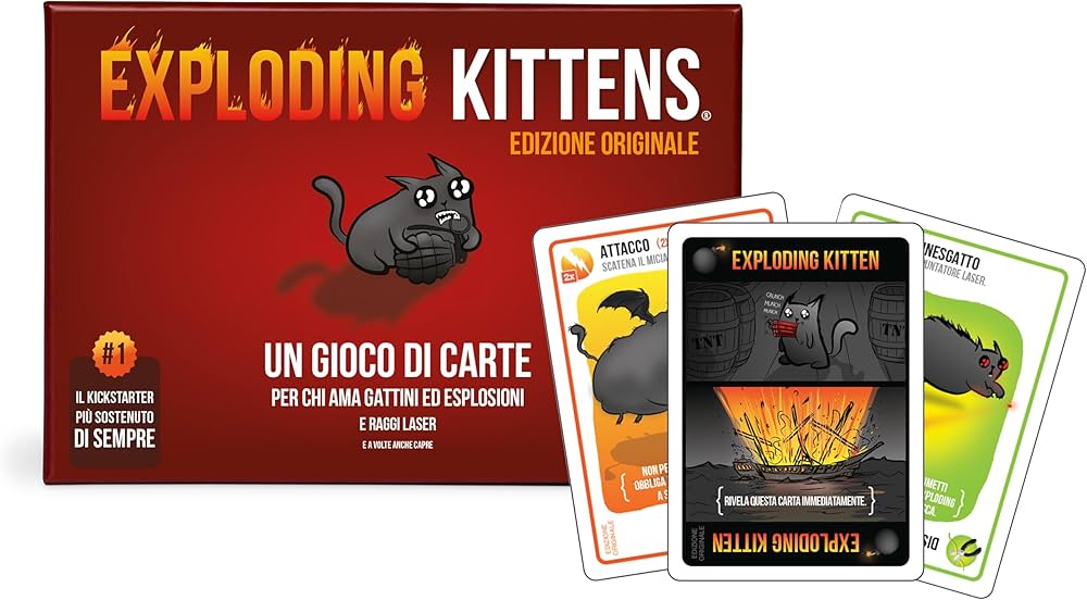 Asmodee - Party Game - EXPLODING KITTENS - Edizione Originale
