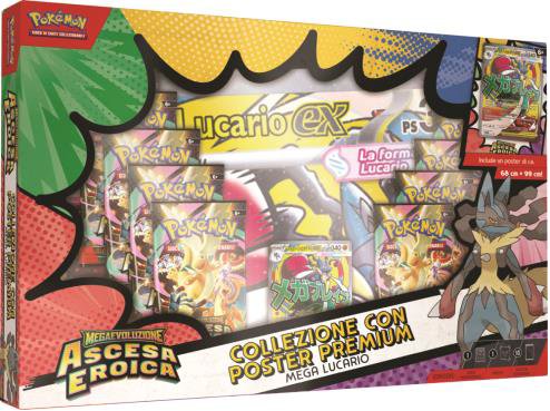 POKEMON - MEGAEVOLUZIONE ASCESA EROICA - Collezione con POSTER PREMIUM - Mega Lucario - Mega Gardevoir - ITA