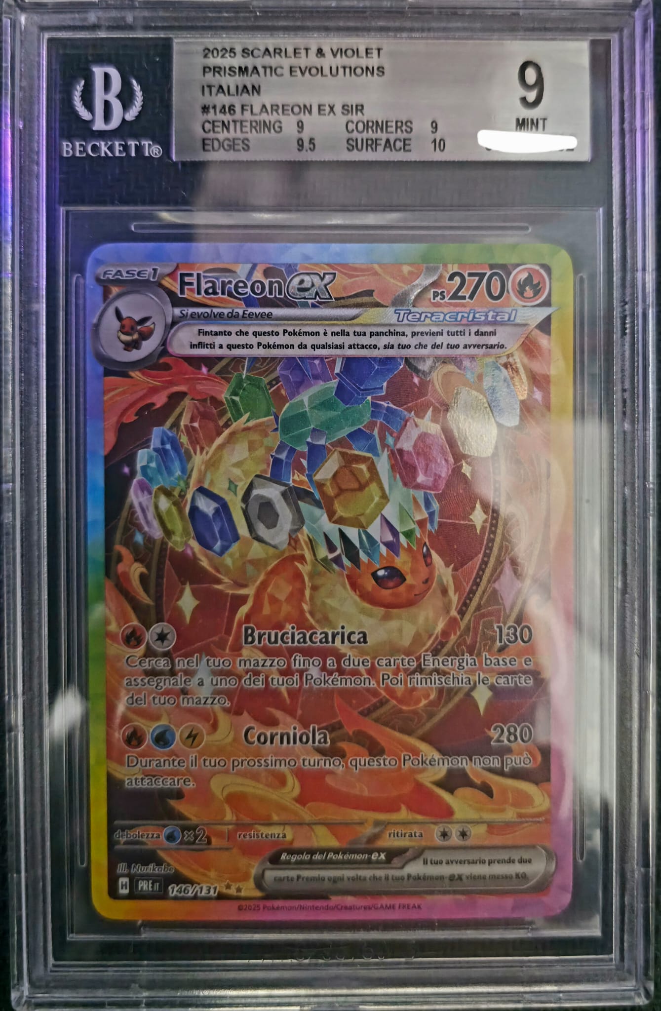 Pokémon - Flareon EX - PRE146 - Evoluzioni Prismatiche - ITA - Beckett 9