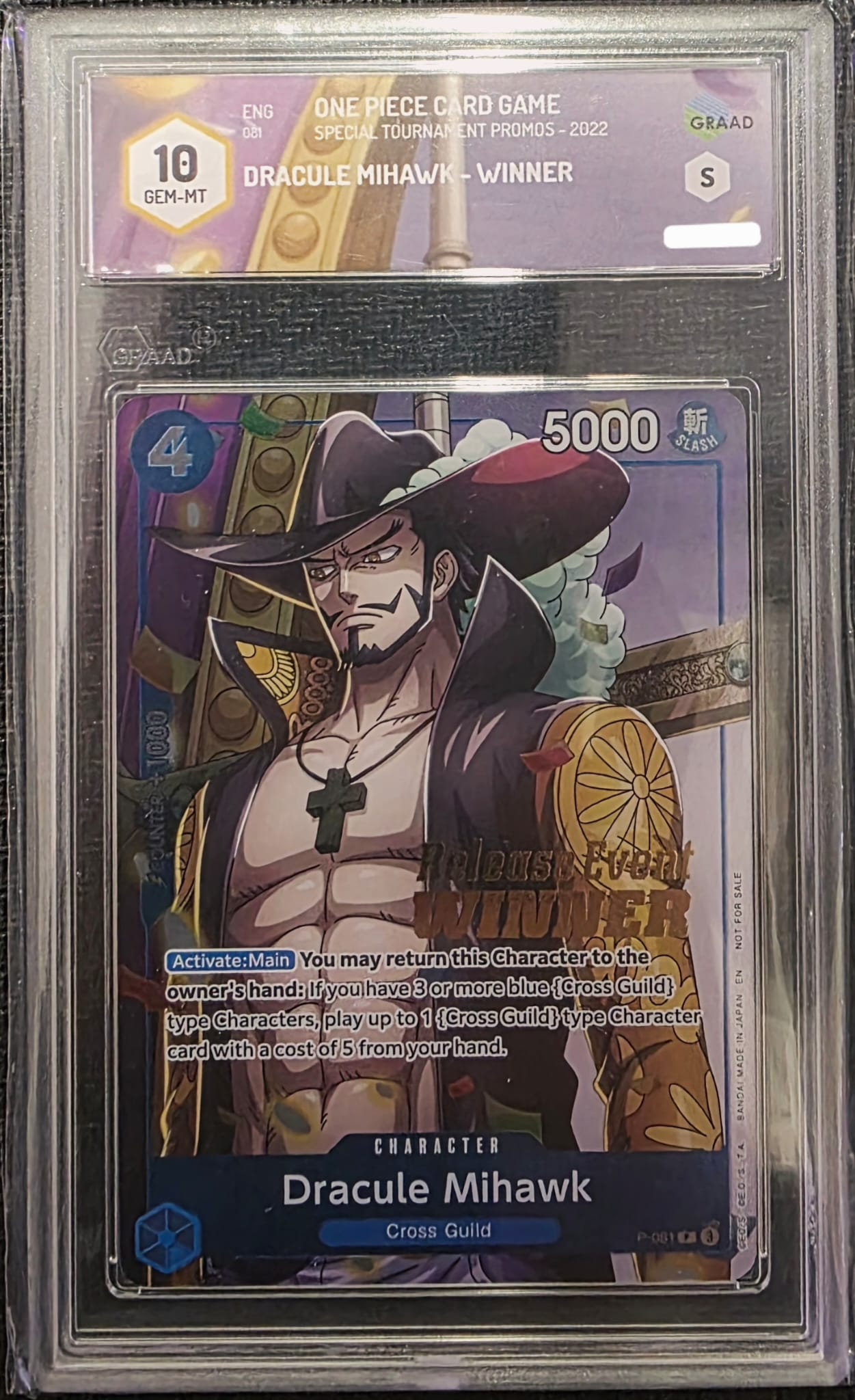 One Piece - Dracule Mihawk - Winner - P-081 - Special Tournament Promos 2022 - ENG - Graad 10