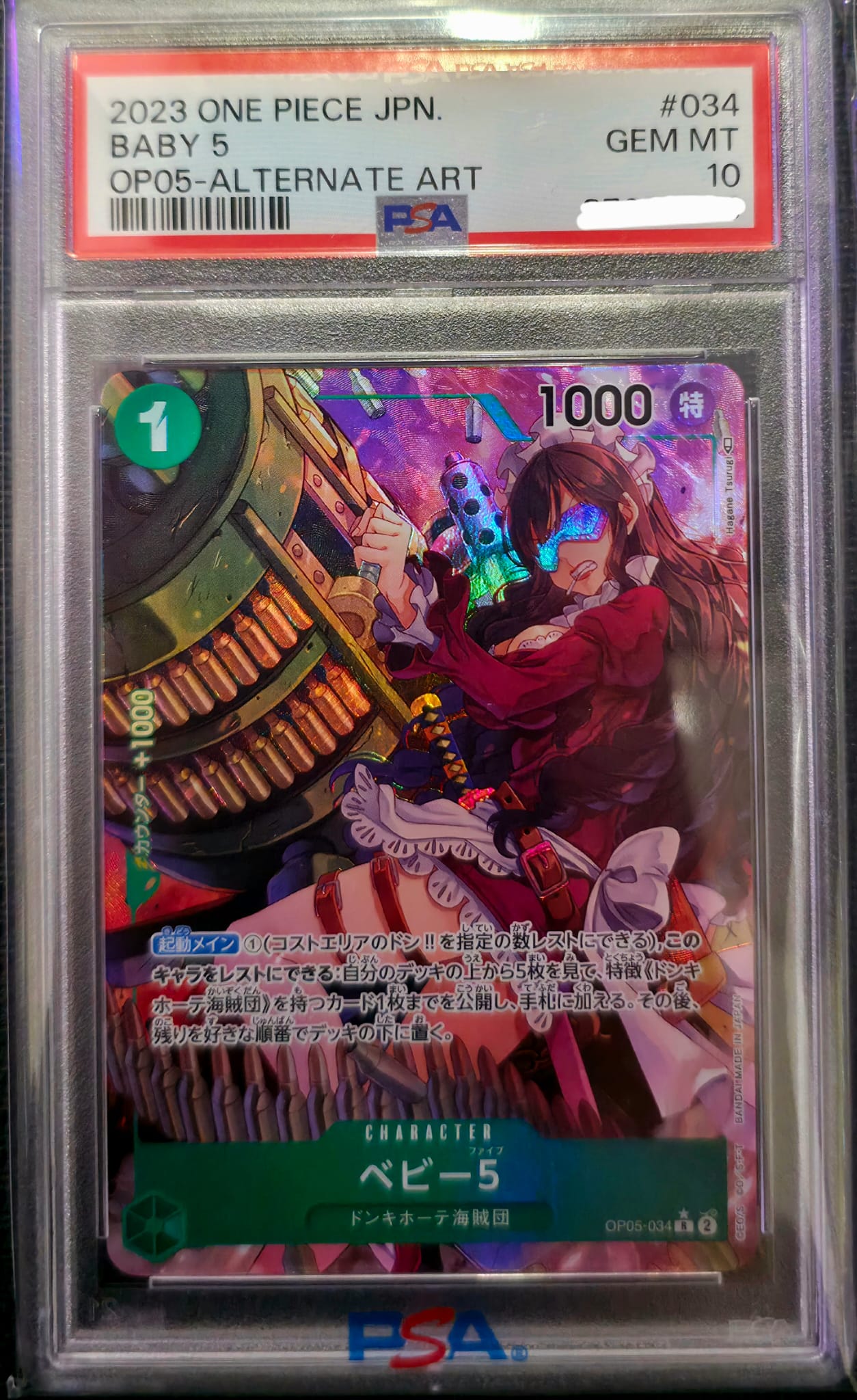 One Piece - Baby 5 - OP05-034 - Alternative Art - JPN - PSA 10