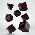 Q WORKSHOP - CLASSIC RPG DICE SET - KIT 7 DADI nero/rosso