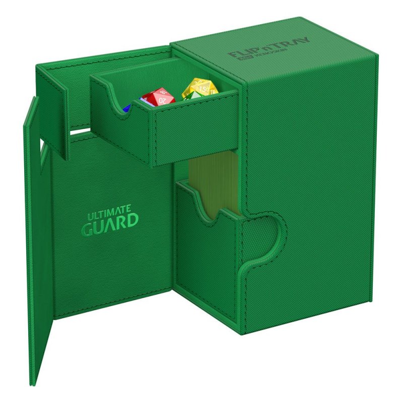 Ultimate Guard - Deck Box - Flip'n'Tray 80+ Xenoskin - Green
