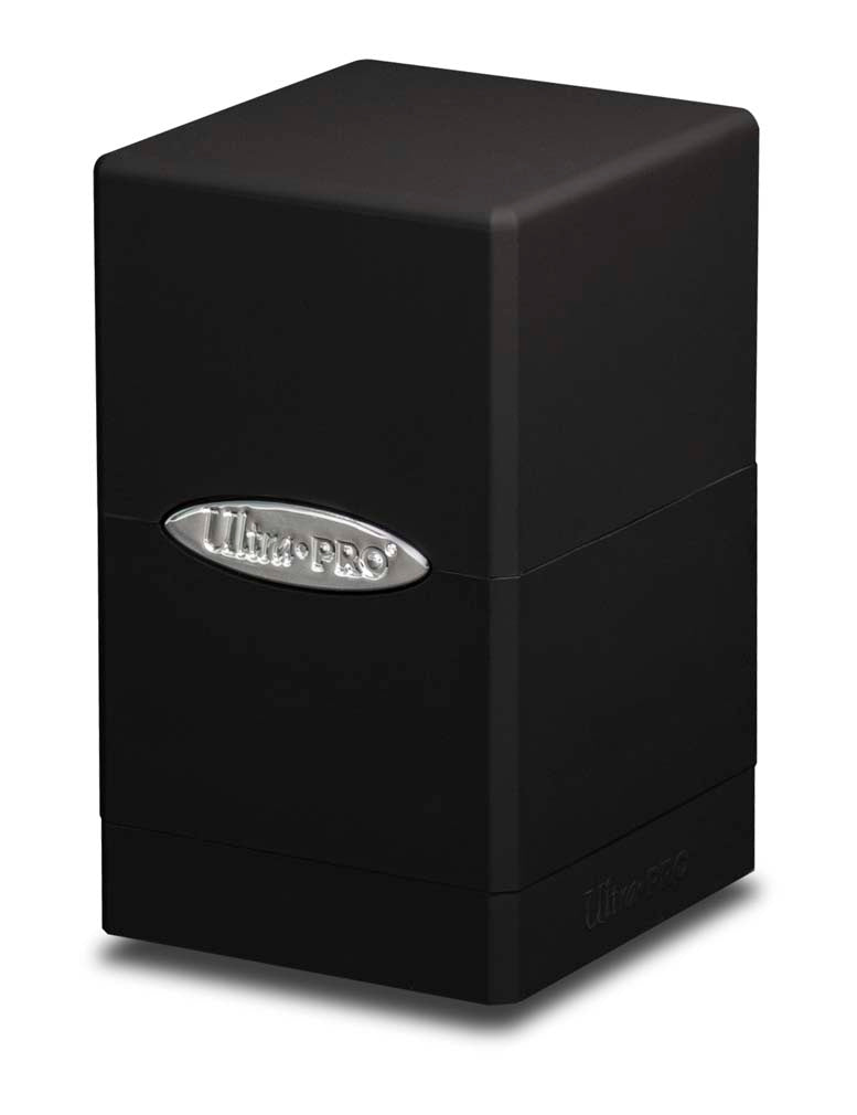 Ultra Pro - SATIN TOWER DECK BOX - 100+ double sleeve cards - BLACK